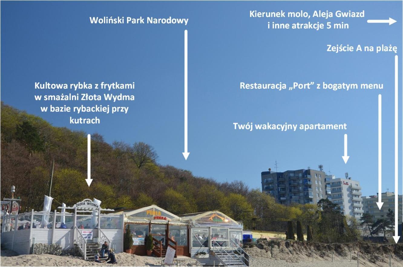 ミエンジズドロイェMaly Przytulny Apartament Z Widokiem Na Morze - Po Remoncieアパートメント エクステリア 写真