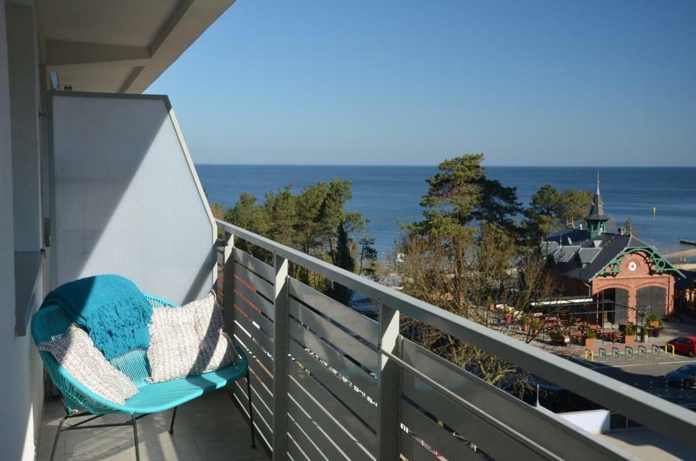 ミエンジズドロイェMaly Przytulny Apartament Z Widokiem Na Morze - Po Remoncieアパートメント エクステリア 写真